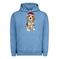Pigment Pebble Blue christmas beagle Urban Hoodie - RanaPortraitStore