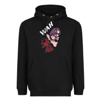Black waluigi voice ( wah ) Heavyweight Hoodie - artisFamous