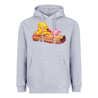 Heather Grey Winnie the Pooh Piglet Heavyweight Hoodie - artisFamous