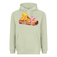 Matcha Winnie the Pooh Piglet Heavyweight Hoodie - artisFamous
