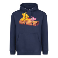 Navy Winnie the Pooh Piglet Heavyweight Hoodie - artisFamous