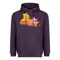 Plum Winnie the Pooh Piglet Heavyweight Hoodie - artisFamous