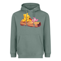 Sage Winnie the Pooh Piglet Heavyweight Hoodie - artisFamous