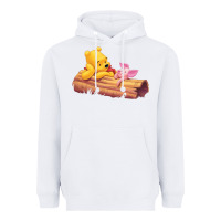 White Winnie the Pooh Piglet Heavyweight Hoodie - artisFamous
