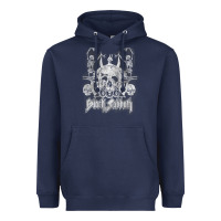 Navy black sab.bath official vintage dancing skele Heavyweight Hoodie - artisFamous