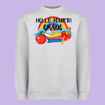 Back To School Hello Fourth Grade 3200x2400 Heavyweight Sweatshirt Designed By Adodesignshop