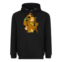 Black Scooby Doo and Shaggy Heavyweight Hoodie - artisFamous