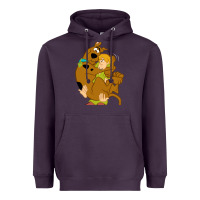 Plum Scooby Doo and Shaggy Heavyweight Hoodie - artisFamous