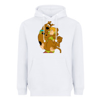 White Scooby Doo and Shaggy Heavyweight Hoodie - artisFamous