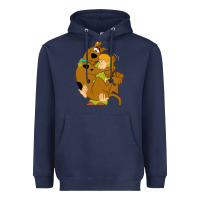 Navy Scooby Doo and Shaggy Heavyweight Hoodie - artisFamous