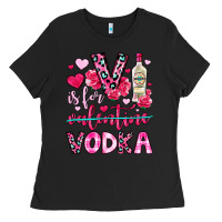 Black v is for vodka Ladies Tee - OliviaCreatesArt