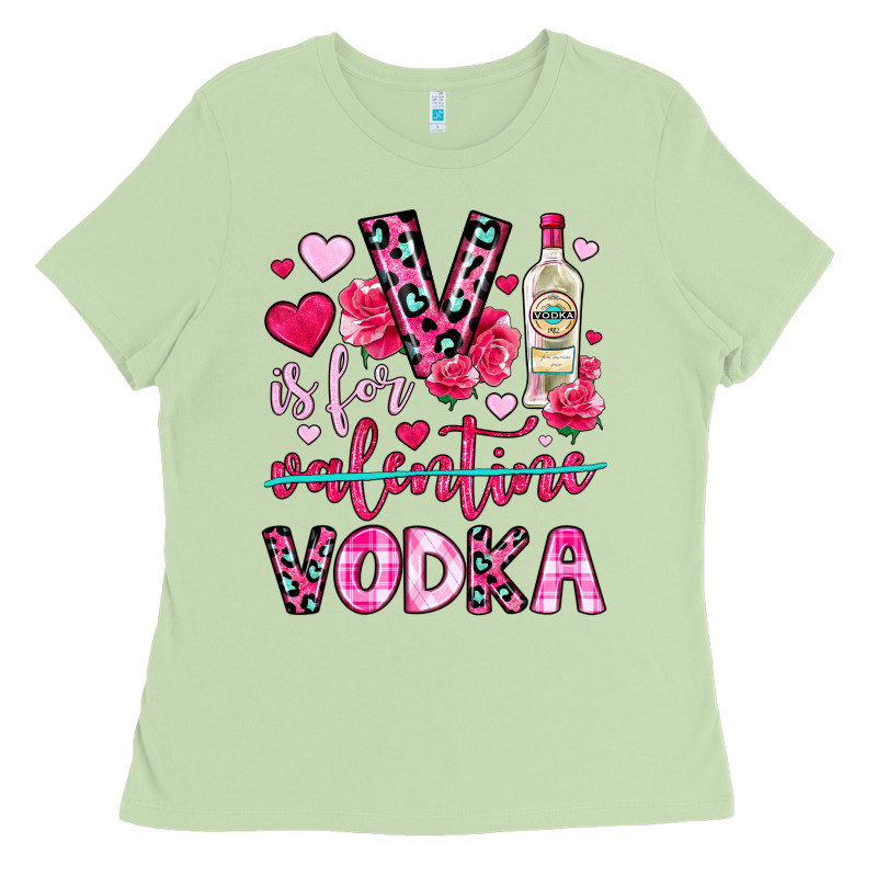 V Is For Vodka Ladies Tee by OliviaCreatesArt | Teevron