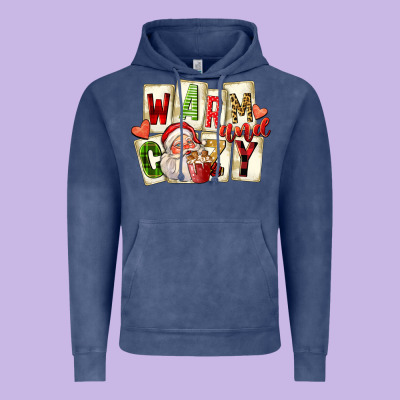 Warm And Cozy Santa Vintage Hoodie Designed By Fadigitalartstudio