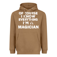 Toasted Coconut i know everything i'm a magician Heavyweight Hoodie - artisFamous