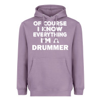 Lavender i know everything i'm a drummer Heavyweight Hoodie - artisFamous
