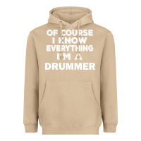 Mushroom i know everything i'm a drummer Heavyweight Hoodie - artisFamous