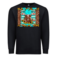 Black texas longhorn sunflower gemstone Premium Sweatshirt - JahusDesignShop