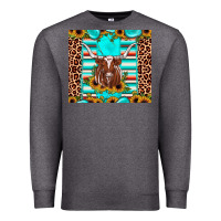 Charcoal Heather texas longhorn sunflower gemstone Premium Sweatshirt - JahusDesignShop