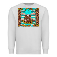 Dove Grey texas longhorn sunflower gemstone Premium Sweatshirt - JahusDesignShop
