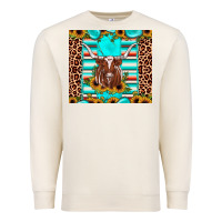 Sandshell texas longhorn sunflower gemstone Premium Sweatshirt - JahusDesignShop