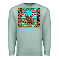 Seafoam texas longhorn sunflower gemstone Premium Sweatshirt - JahusDesignShop