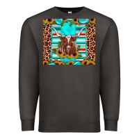 Smoke texas longhorn sunflower gemstone Premium Sweatshirt - JahusDesignShop