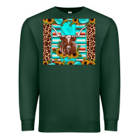 Sports Green texas longhorn sunflower gemstone Premium Sweatshirt - JahusDesignShop