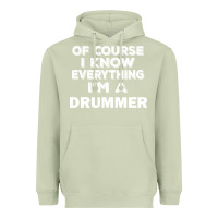 Matcha i know everything i'm a drummer Heavyweight Hoodie - artisFamous