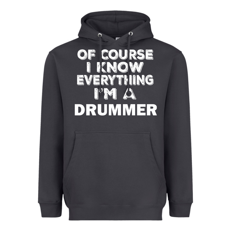 I Know Everything I'm A Drummer Heavyweight Hoodie by artisFamous | Teevron