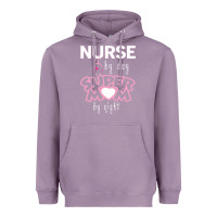 Lavender nurse by day super mom by night Heavyweight Hoodie - artisFamous