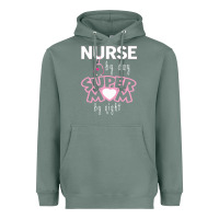 Sage nurse by day super mom by night Heavyweight Hoodie - artisFamous