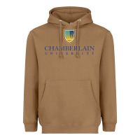 Toasted Coconut Chamberlain College Heavyweight Hoodie - artisFamous