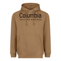 Toasted Coconut Columbia College Chicago Heavyweight Hoodie - artisFamous