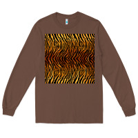 Chestnut tiger seamless pattern Long Sleeve Tee - BundleAndBundleShop