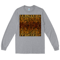 Heather Grey tiger seamless pattern Long Sleeve Tee - BundleAndBundleShop