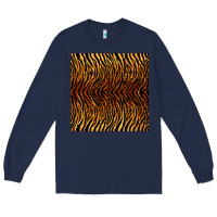 Navy tiger seamless pattern Long Sleeve Tee - BundleAndBundleShop