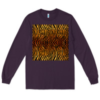 Plum tiger seamless pattern Long Sleeve Tee - BundleAndBundleShop
