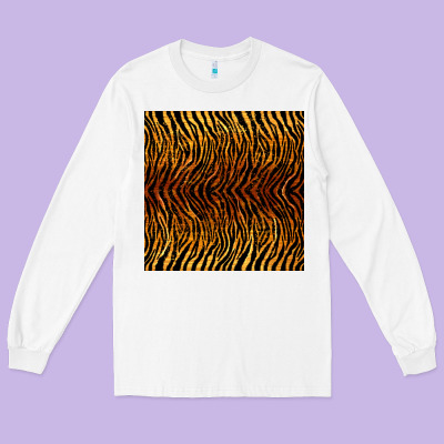 Tiger Seamless Pattern Long Sleeve Tee Designed By Bundleandbundleshop