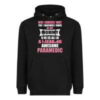Black never underestimate mommy paramedic Heavyweight Hoodie - artisFamous