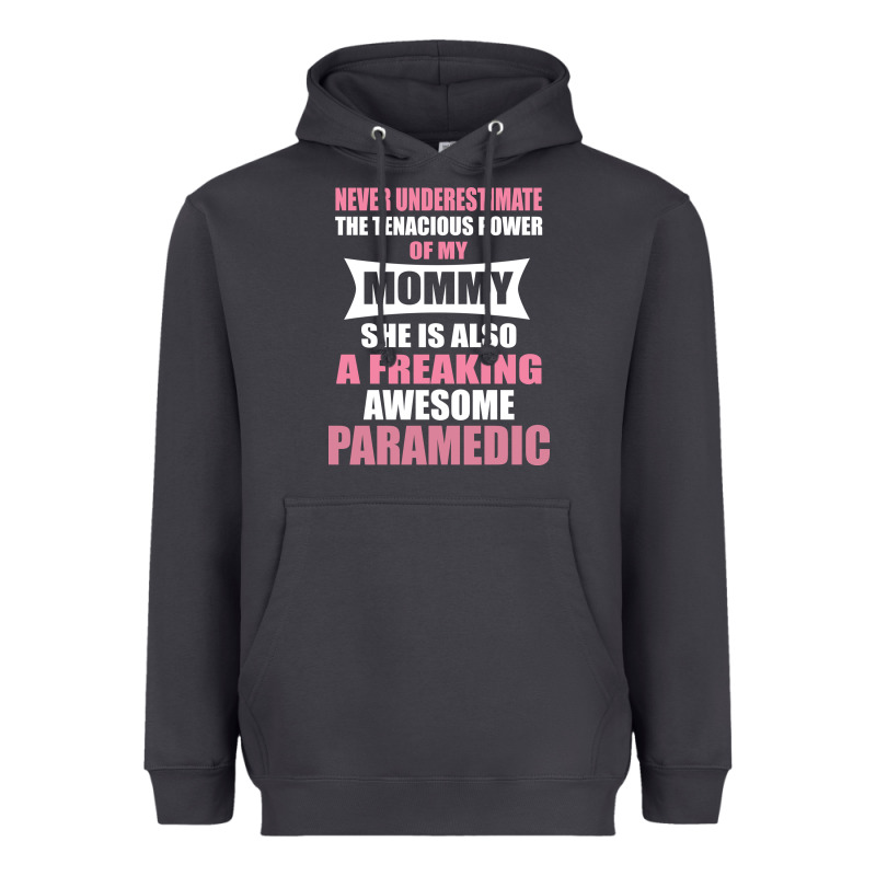 Never Underestimate Mommy Paramedic Heavyweight Hoodie by artisFamous | Teevron