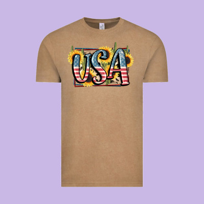 Usa 4th Of July Vintage Tee Designed By Fadigitalartstudio