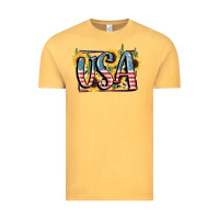 Vintage Mustard USA 4th of July Vintage Tee - FaDigitalArtStudio