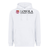 White Loyola College Chicago Heavyweight Hoodie - artisFamous