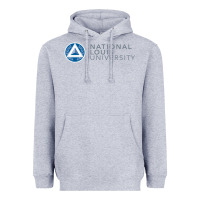 Heather Grey National Louis College Heavyweight Hoodie - artisFamous