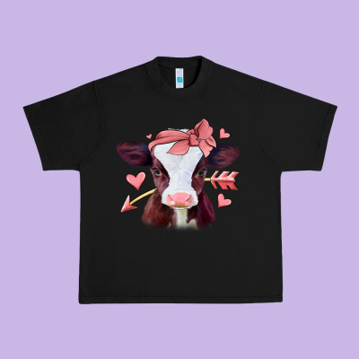 Valentines Day Baby Calf Urban Heavy Tee Designed By Jasminsmagicworld