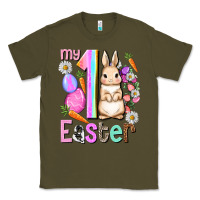 Army Green My first Easter Girl Easter Day Classic Tee - HowdyJamesFarm