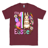 Burgundy My first Easter Girl Easter Day Classic Tee - HowdyJamesFarm