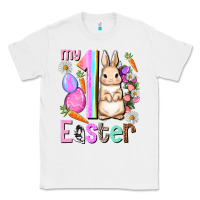 White My first Easter Girl Easter Day Classic Tee - HowdyJamesFarm