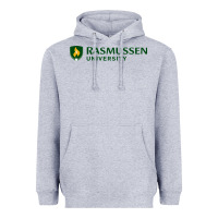 Heather Grey Rasmussen College Heavyweight Hoodie - artisFamous