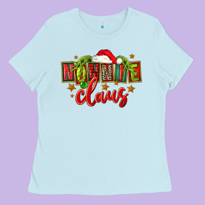 Christmas Nonnie Claus Ladies Tee Designed By Fadigitalartstudio